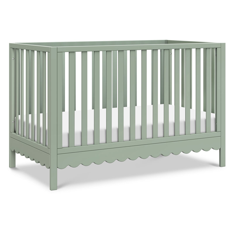 Sammy Scallop 4 in 1 Convertible Crib Light Sage